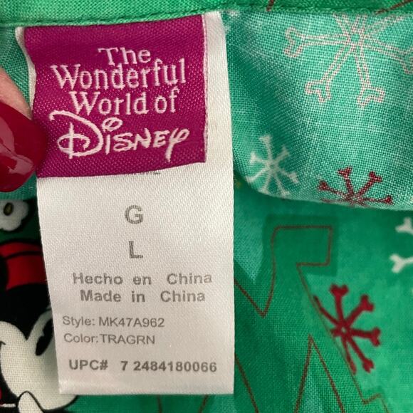 Micky Mouse Christmas Scrubs Disney Top L Medical Uniform Nurse Workwear Dental‎ - Picture 2 of 10